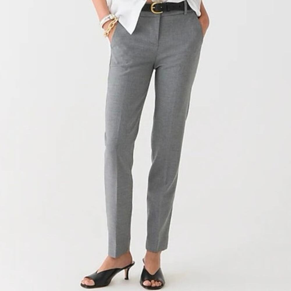 J. Crew NWT Cameron gray slim cropped pant in four-season stretch size 8
